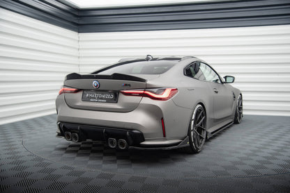 Maxton Heck Ansatz Flaps Diffusor V.3 für CSL Look BMW M4 G82 schwarz Hochglanz