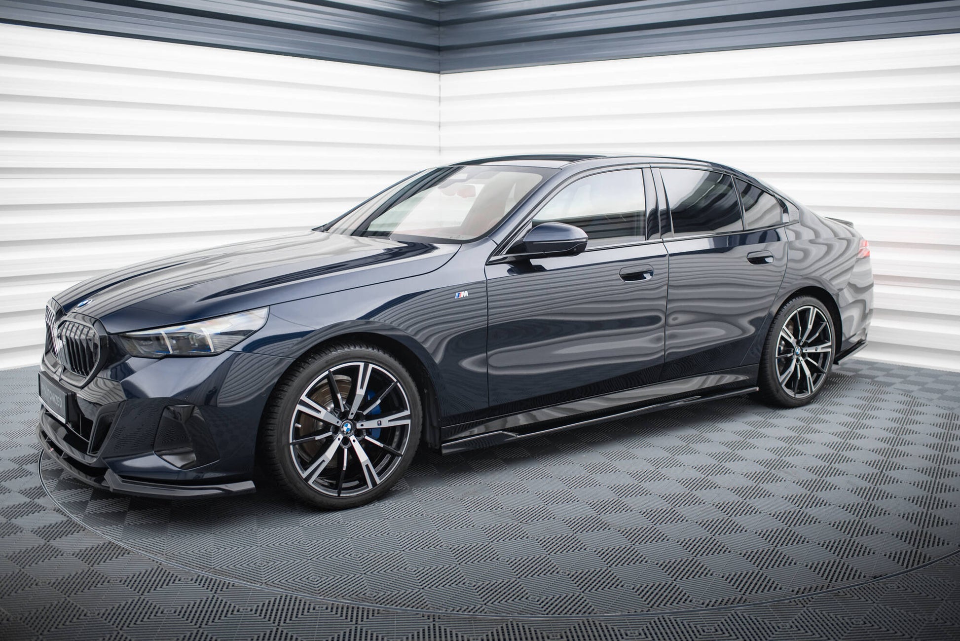 Maxton Seitenschweller Ansatz für V.1 für BMW 5er M-Paket G60 schwarz Hochglanz