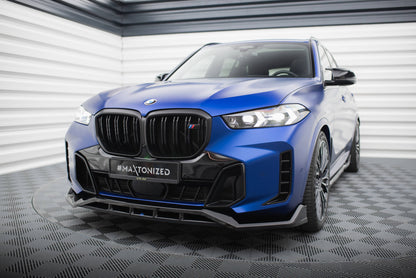 Maxton Front Ansatz V.2 für BMW X5 M-Paket G05 Facelift schwarz Hochglanz