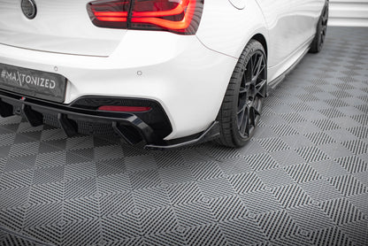 Maxton Heck Ansatz Flaps Diffusor für BMW 1er M-Paket / M140i F20 Facelift  schwarz Hochglanz