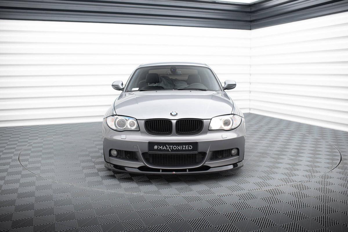 Maxton Front Ansatz V.2 für BMW 1er M-Paket E82 schwarz Hochglanz