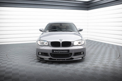 Maxton Front Ansatz V.2 für BMW 1er M-Paket E82 schwarz Hochglanz