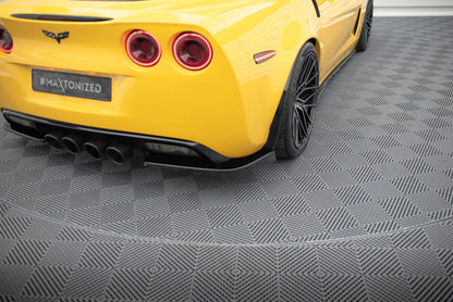 Maxton Heck Ansatz Flaps Diffusor für Chevrolet Corvette C6 schwarz Hochglanz