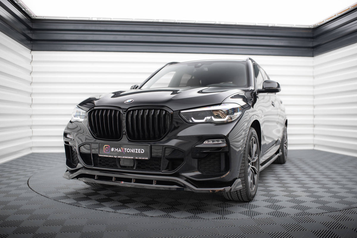 Maxton Front Ansatz V.2 für BMW X5 M-Paket G05 schwarz Hochglanz