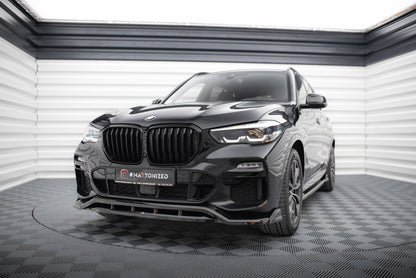 Maxton Front Ansatz V.2 für BMW X5 M-Paket G05 schwarz Hochglanz