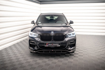 Maxton Front Ansatz V.2 für  BMW X3 M40d / M40i / M-Paket G01  schwarz Hochglanz