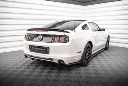 Maxton Heck Ansatz Flaps Diffusor für Ford Mustang Mk5 Facelift schwarz Hochglanz