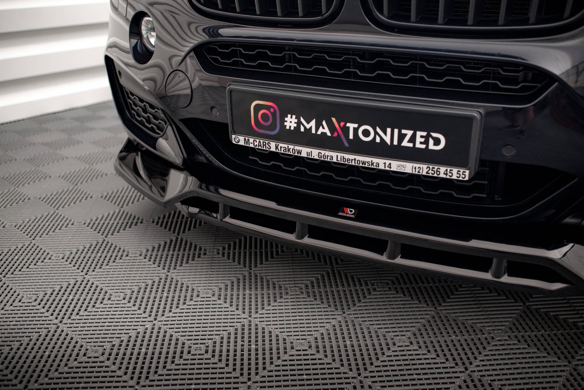 Maxton Front Ansatz V.3 für BMW X6 M-Paket F16 Carbon Look