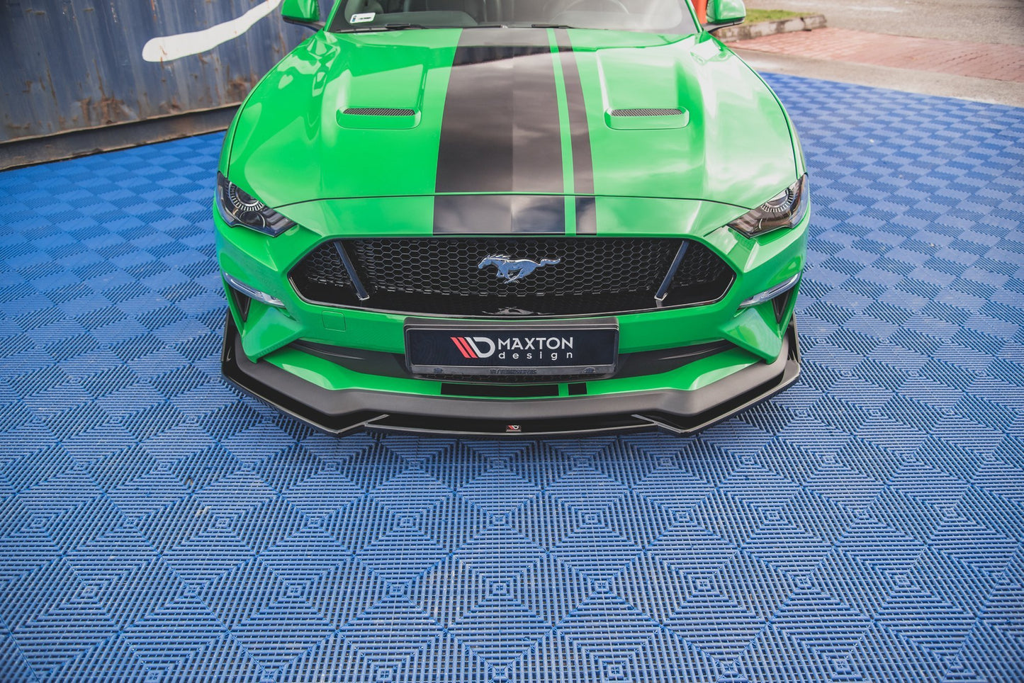 Maxton Front Ansatz V.1 +Flaps für Ford Mustang GT Mk6 Facelift