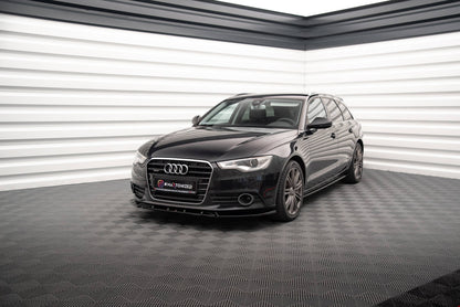 Maxton Front Ansatz V.2 für Audi A6 C7 schwarz Hochglanz