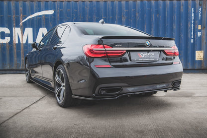 Maxton Mittlerer Diffusor Heck Ansatz DTM Look für BMW 7 M-Paket G11 schwarz Hochglanz