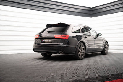Maxton Mittlerer Diffusor Heck Ansatz für Audi A6 Avant C7 schwarz Hochglanz