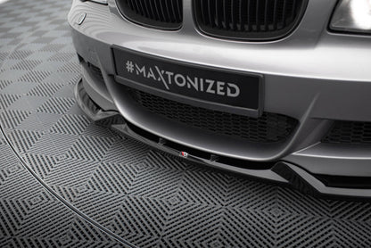 Maxton Front Ansatz V.1 für BMW 1er M-Paket E82 schwarz Hochglanz