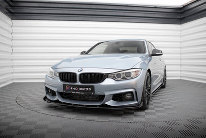 Maxton Front Flaps BMW 4er Coupe / Gran Coupe / Cabrio M-Paket F32 / F36 / F33  schwarz Hochglanz