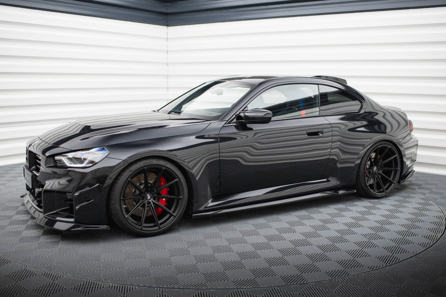 Maxton Seitenschweller Ansatz für V.1 für BMW M2 G87 schwarz Hochglanz