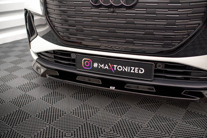 Maxton Front Ansatz V.1 für Audi Q4 e-tron Sportback Mk1 schwarz Hochglanz