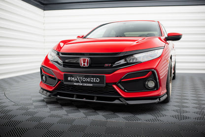 Maxton Front Ansatz für Honda Civic SI Mk10 schwarz Hochglanz