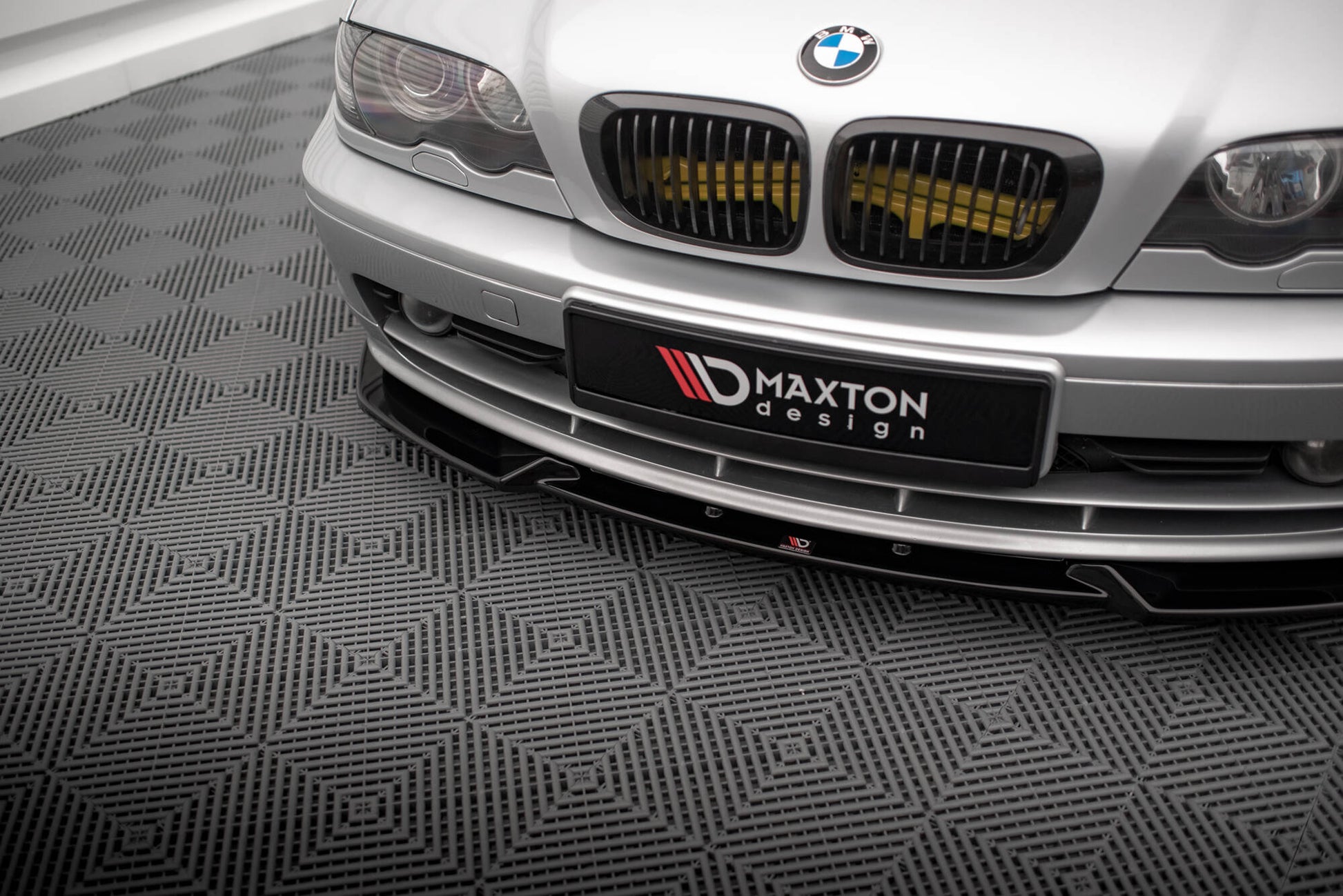 Maxton Front Ansatz V.3 für BMW 3er Coupe E46 schwarz Hochglanz