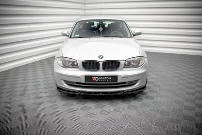 Maxton Front Ansatz V.3 für BMW 1er E81 Facelift schwarz Hochglanz