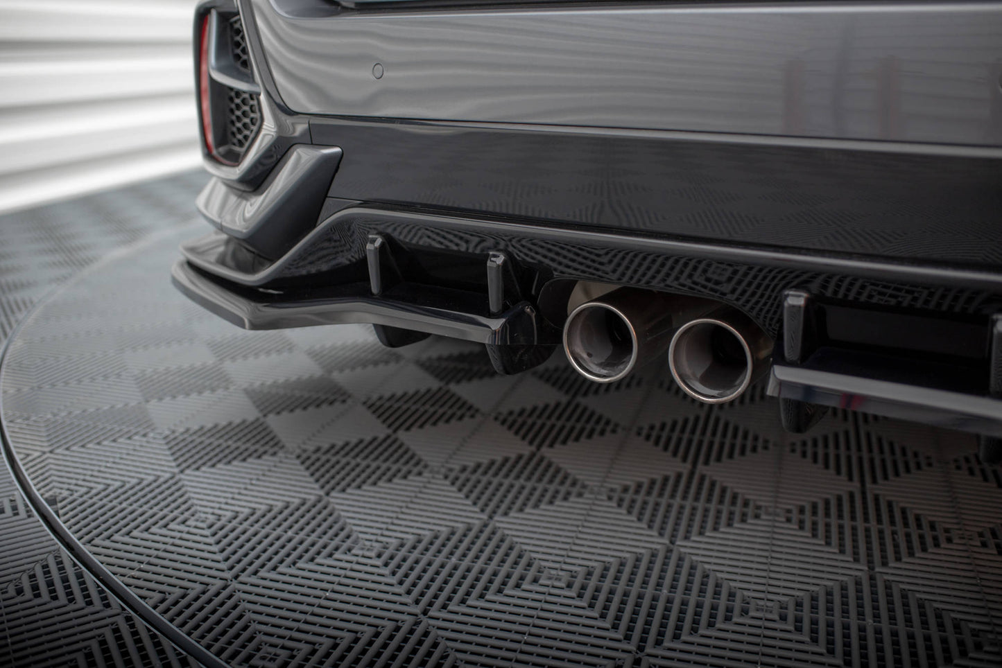 Maxton Mittlerer Diffusor Heck Ansatz DTM Look für + Flaps Honda Civic Sport Mk 10 Facelift