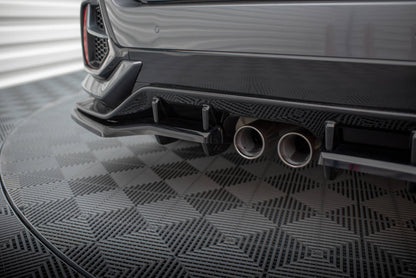 Maxton Mittlerer Diffusor Heck Ansatz DTM Look für + Flaps Honda Civic Sport Mk 10 Facelift