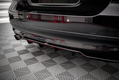 Maxton Mittlerer Diffusor Heck Ansatz DTM Look für BMW 3er Limousine E90 schwarz Hochglanz
