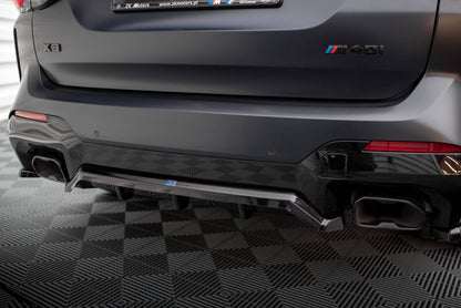 Maxton Mittlerer Diffusor Heck Ansatz DTM Look für BMW X3 M-Paket G01 Facelift schwarz Hochglanz