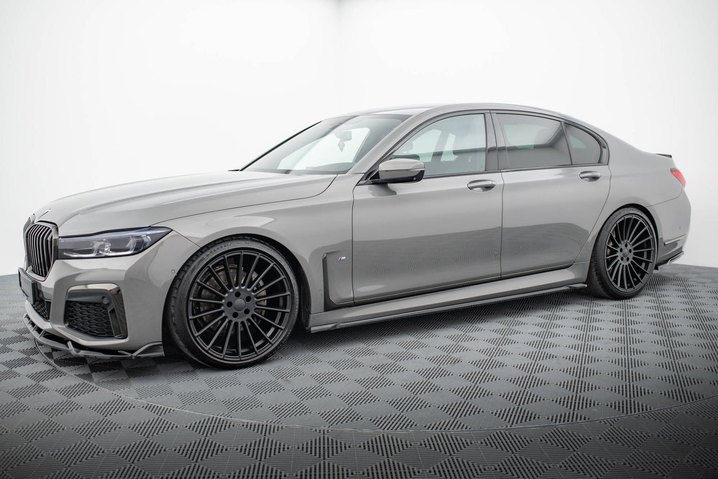 Maxton Seitenschweller Ansatz für V.2 für BMW 7 G11 M-Paket Facelift schwarz Hochglanz