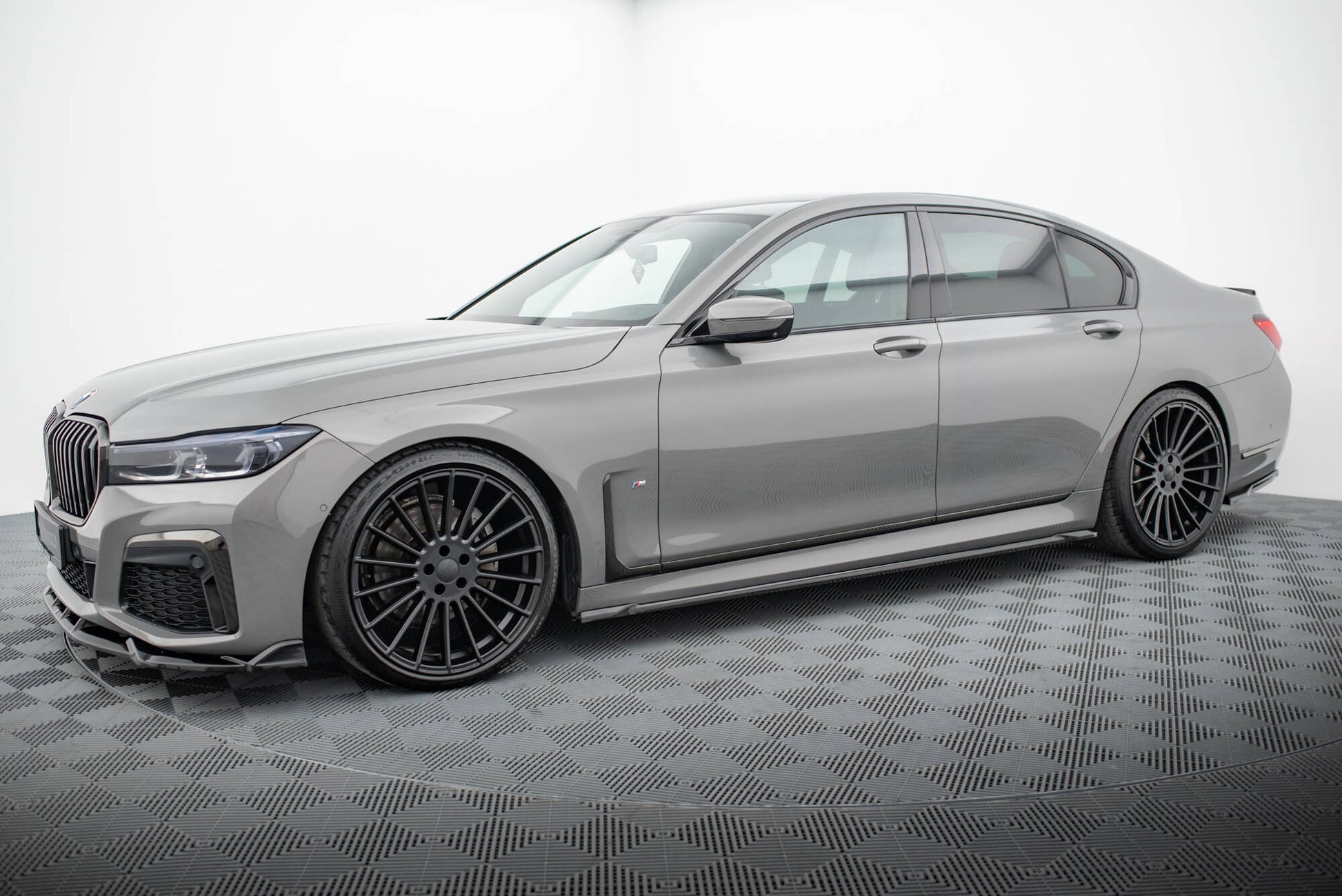 Maxton Seitenschweller Ansatz für V.2 für BMW 7 G11 M-Paket Facelift schwarz Hochglanz