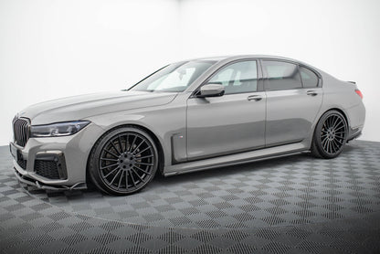 Maxton Seitenschweller Ansatz für V.2 für BMW 7 G11 M-Paket Facelift schwarz Hochglanz