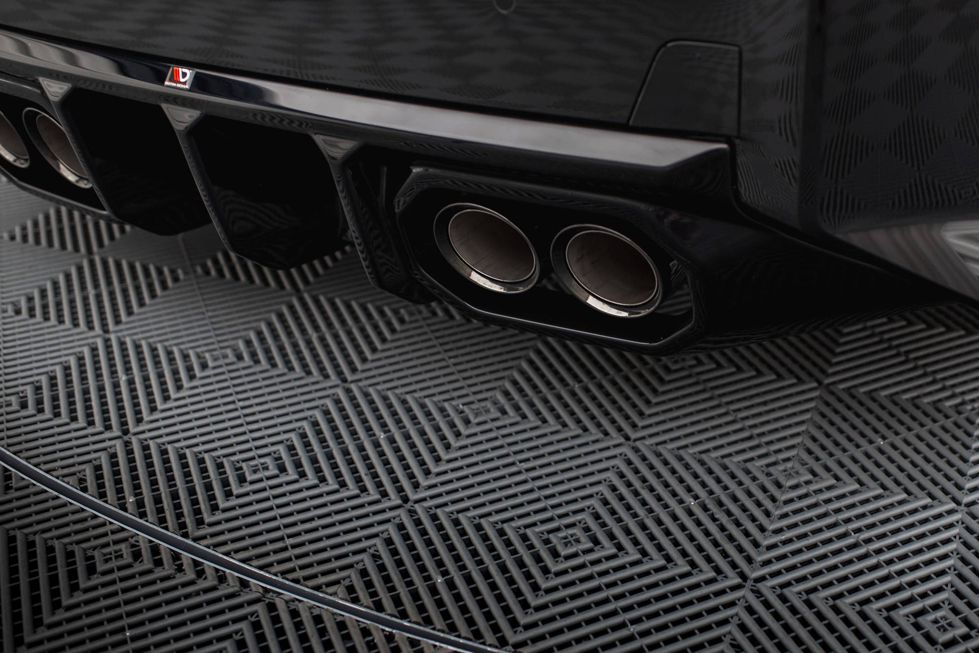 Maxton Diffusor Heck Ansatz V.2 für BMW M2 G87 schwarz Hochglanz
