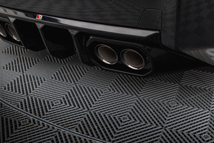 Maxton Diffusor Heck Ansatz V.2 für BMW M2 G87 schwarz Hochglanz