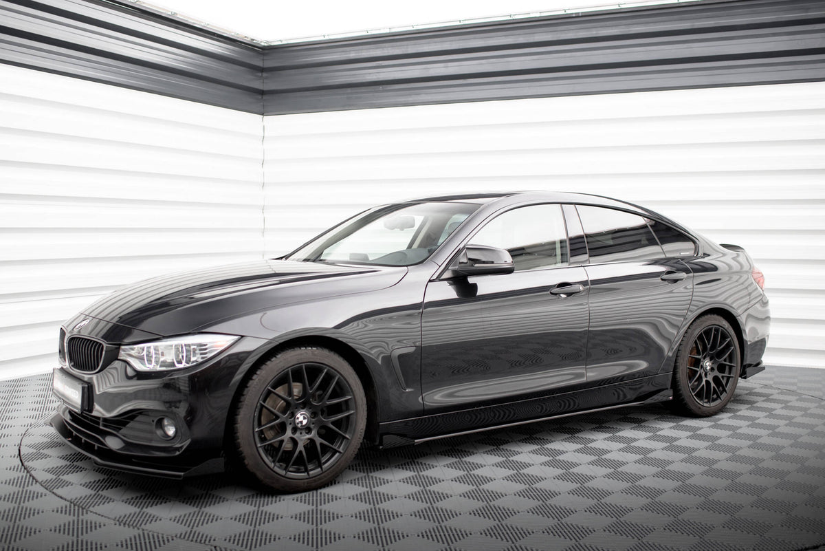 Maxton Street Pro Seitenschweller Ansatz für + Flaps BMW 4er Gran Coupe F36 schwarz Hochglanz