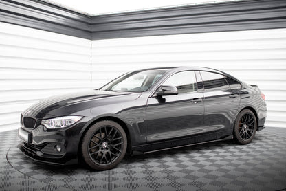 Maxton Street Pro Seitenschweller Ansatz für + Flaps BMW 4er Gran Coupe F36 schwarz Hochglanz