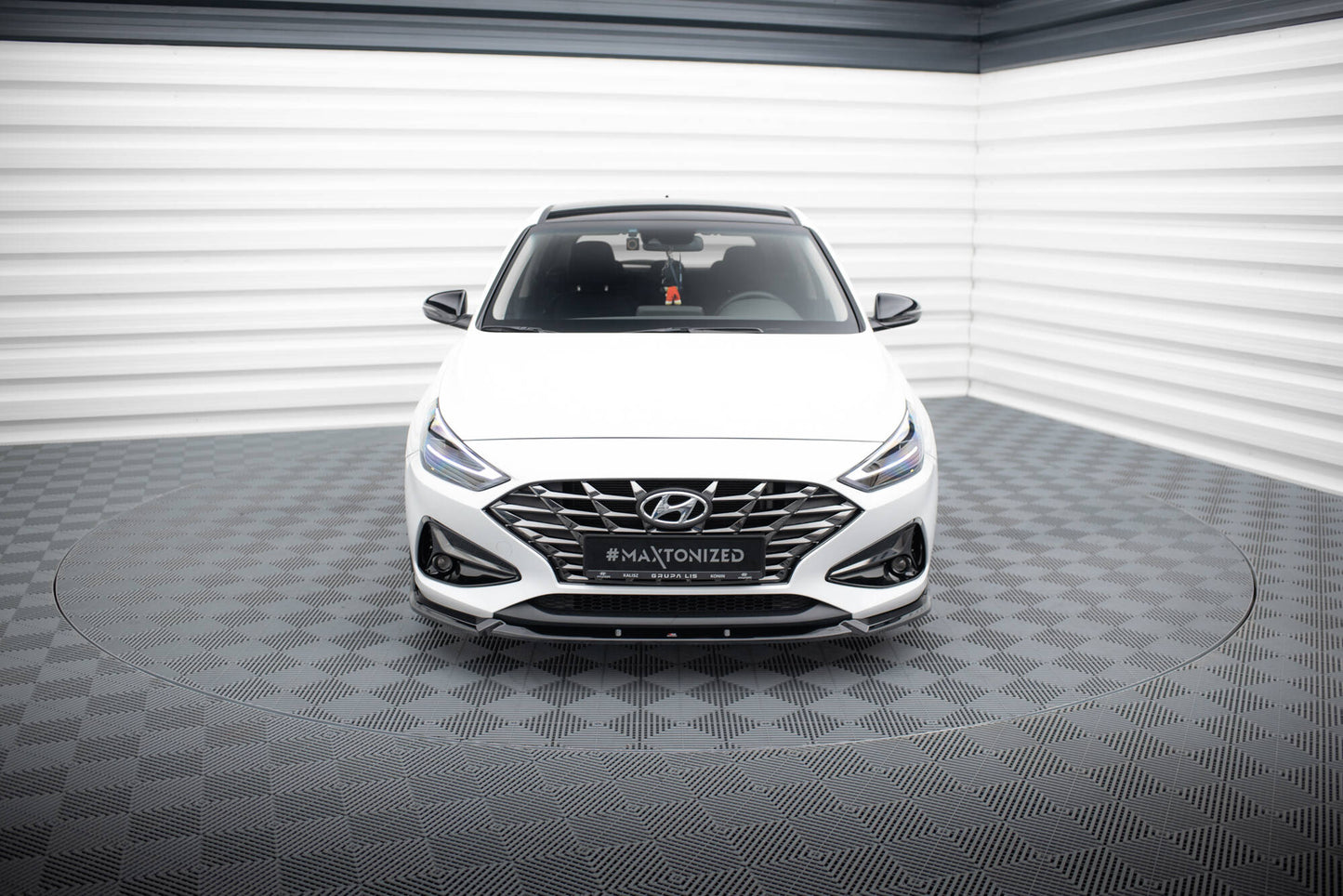 Maxton Front Ansatz V.2 für Hyundai I30 Mk3 Facelift schwarz Hochglanz