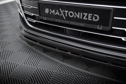 Maxton Front Ansatz für Audi A8 D5 schwarz Hochglanz
