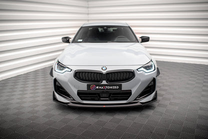 Maxton Front Ansatz V.3 für BMW 2 Coupe M-Paket / M240i G42 schwarz Hochglanz