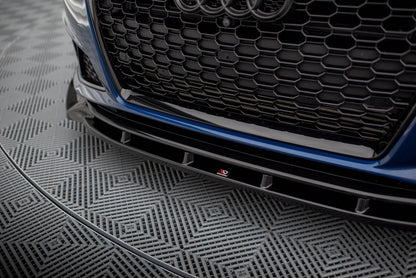 Maxton Front Ansatz V.1 für Audi A4 Competition B9  schwarz Hochglanz