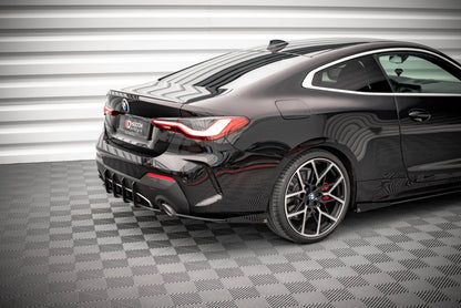 Maxton Street Pro Heck Ansatz Flaps Diffusor +Flaps für BMW 4er M-Paket G22 schwarz Hochglanz