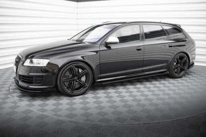 Maxton Side Flaps Audi RS6 Avant C6 schwarz Hochglanz