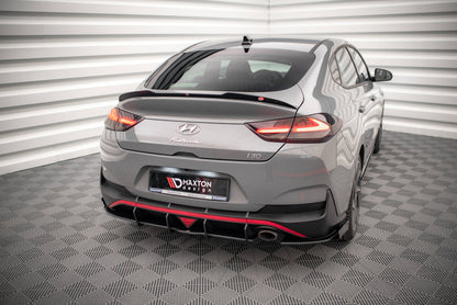 Maxton Hintere Seiten Flaps für Hyundai I30 Fastback N-Line Mk3 Facelift schwarz Hochglanz
