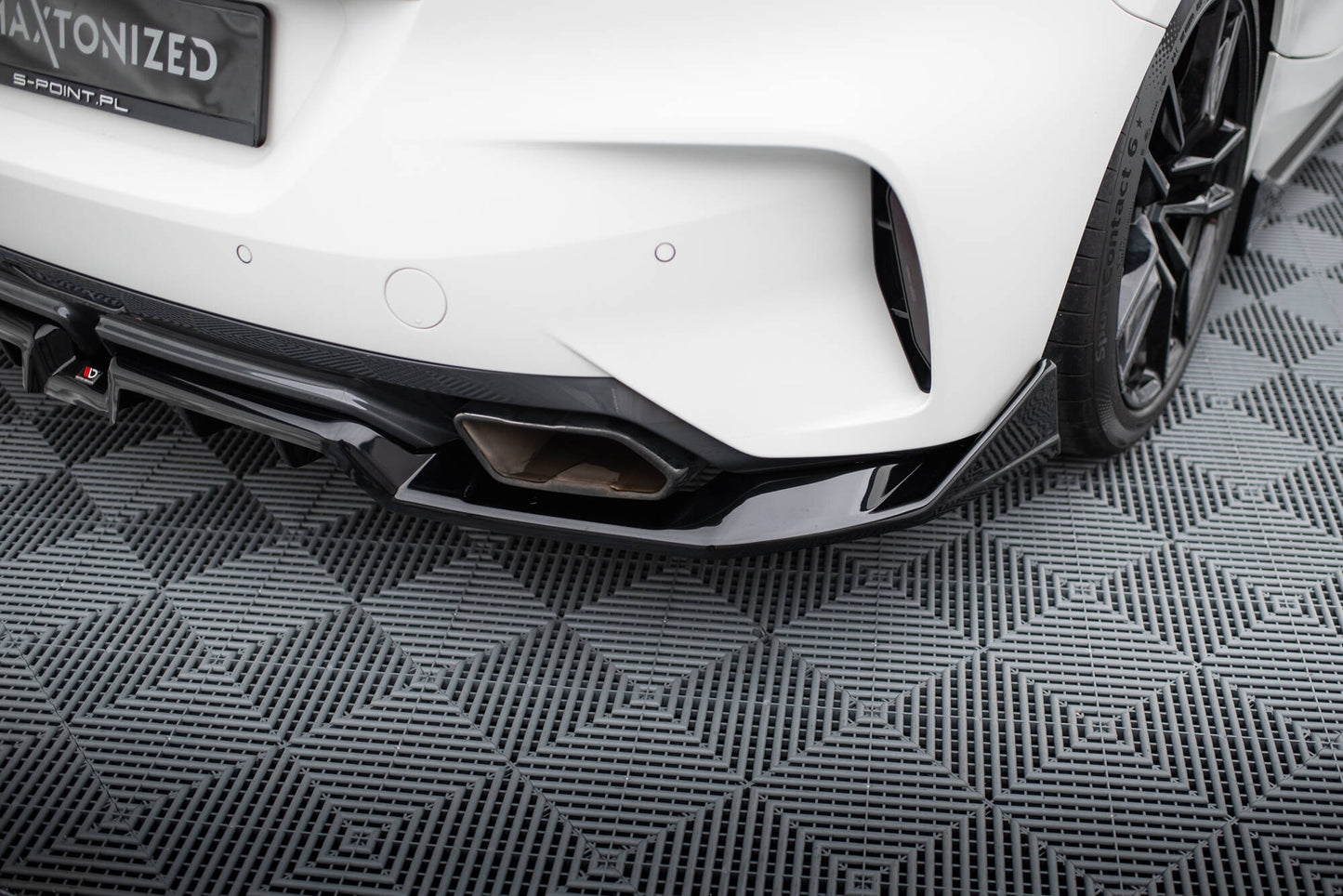 Maxton Mittlerer Diffusor Heck Ansatz DTM Look für BMW Z4 M40i G29 schwarz Hochglanz