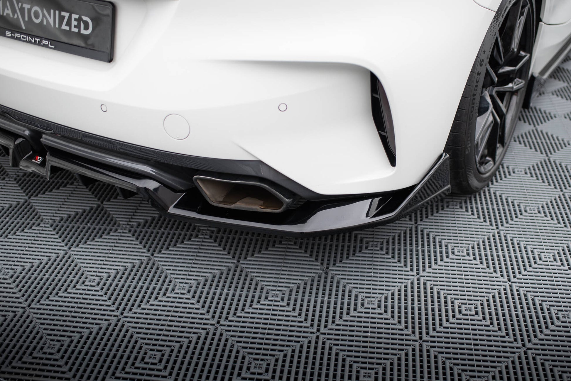 Maxton Mittlerer Diffusor Heck Ansatz DTM Look für BMW Z4 M40i G29 schwarz Hochglanz