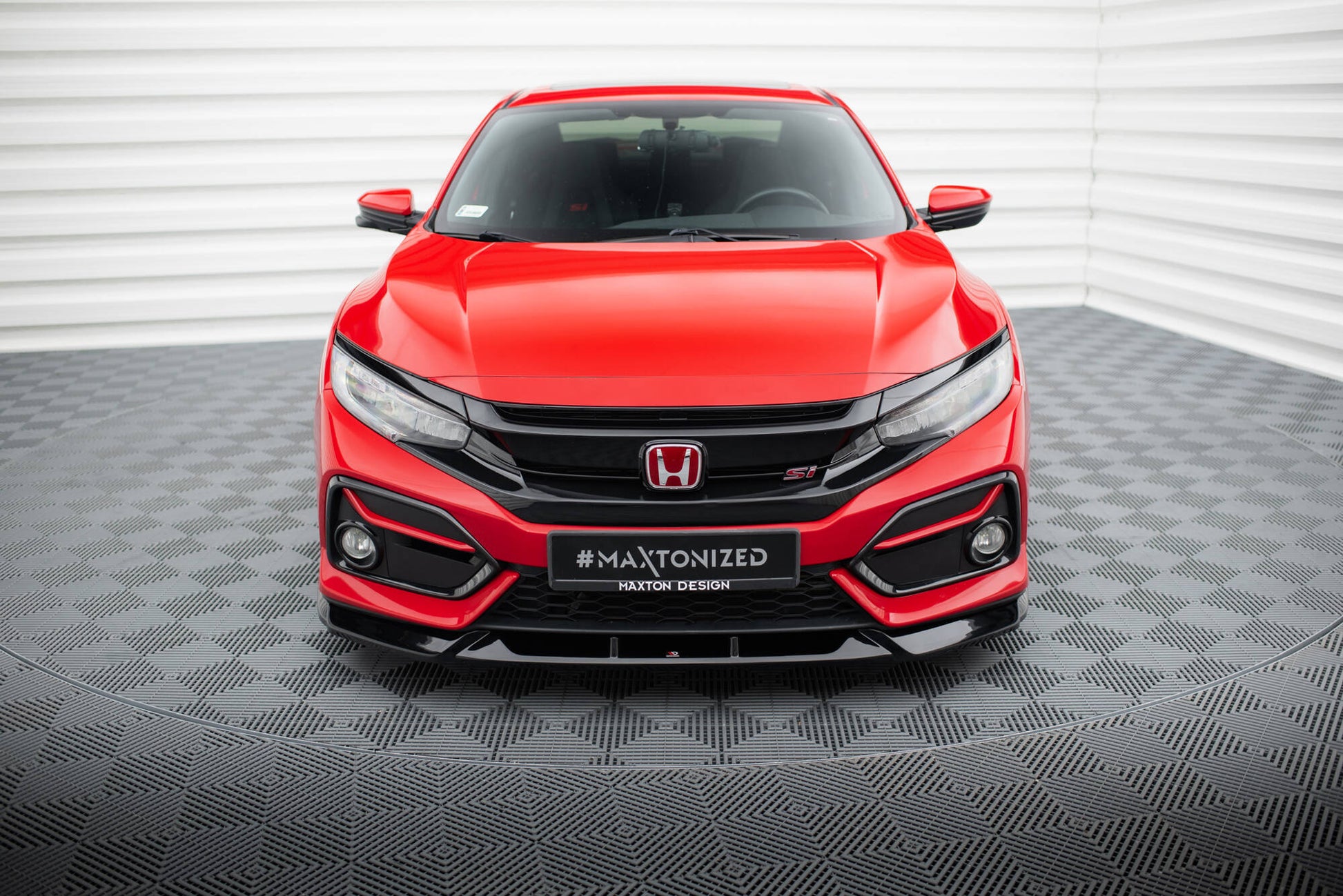 Maxton Front Ansatz für Honda Civic SI Mk10 schwarz Hochglanz
