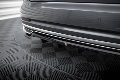 Maxton Mittlerer Diffusor Heck Ansatz DTM Look für Audi A8 D5 schwarz Hochglanz