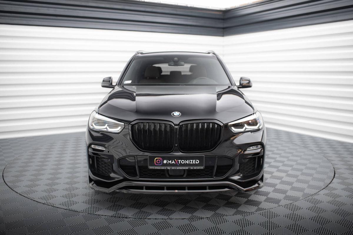 Maxton Front Ansatz V.2 für BMW X5 M-Paket G05 schwarz Hochglanz