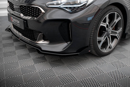 Maxton Front Flaps Kia Stinger GT / GT-Line / Standard Mk1 schwarz Hochglanz