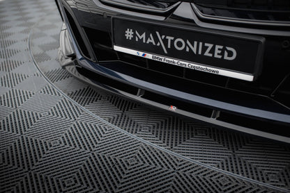 Maxton Front Ansatz V.1 für BMW 5er M-Paket G60 schwarz Hochglanz