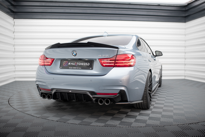 Maxton Diffusor Heck Ansatz für BMW 4er Coupe / Gran Coupe / Cabrio M-Paket F32 / F36 / F33 (Version mit Doppelauspuff auf...
