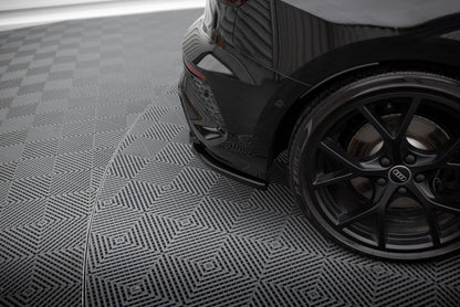 Maxton Heck Ansatz Flaps Diffusor V.1 für Audi RS3 Sportback 8Y schwarz Hochglanz